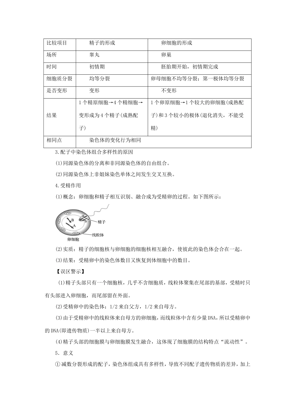 高考生物一轮复习 专题4.3 减数分裂和受精作用（讲）（含解析）-人教版高三全册生物教案_第2页