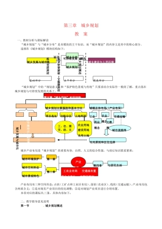 高中地理：第三章《城乡规划》教案新人教版选修4