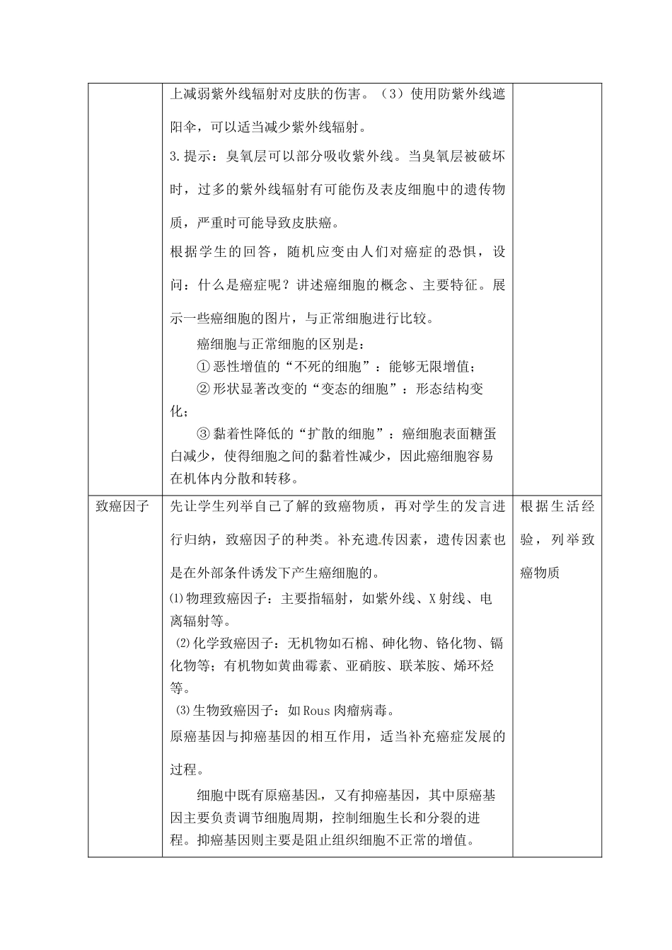 高中生物 6.4细胞的癌变1教案 新人教版必修1_第2页