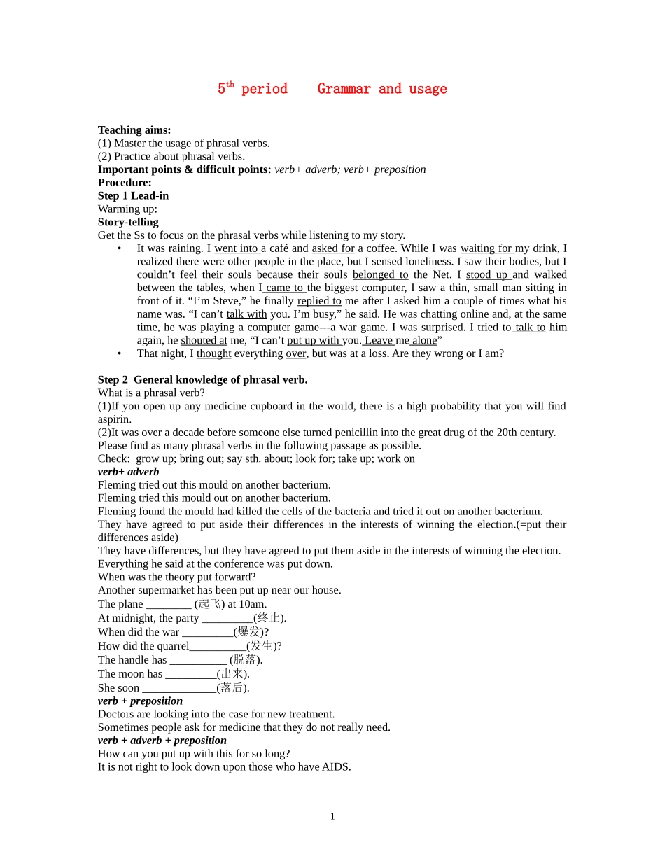 高2-7模块2单元 period 1 Grammar and usage_第1页
