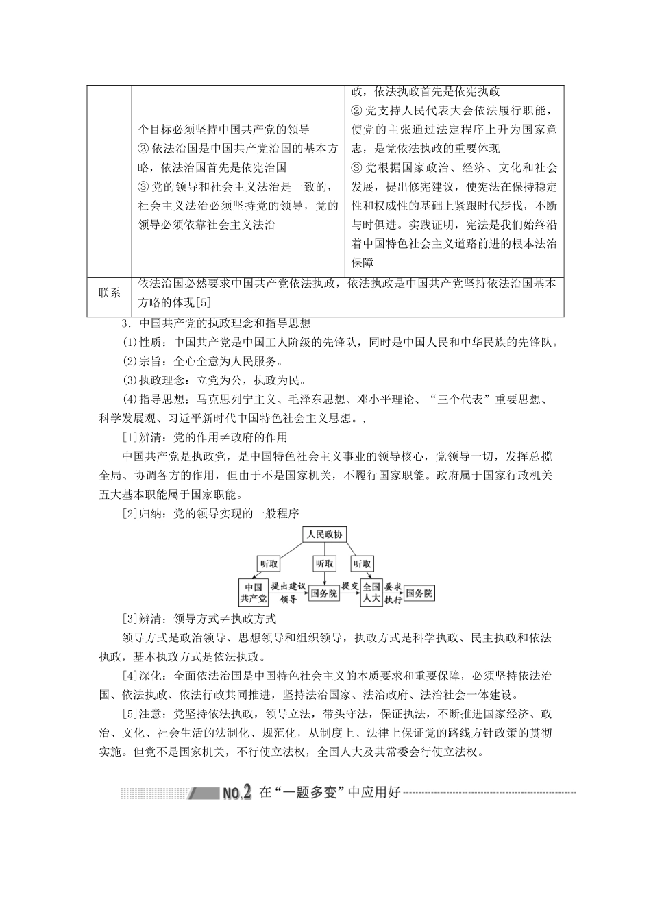 （通用版 ）高考政治新设计一轮复习 第二模块 政治生活 第三单元 发展社会主义民主政治 第六课 中国共产党领导的多党合作和政治协商制度讲义-人教版高三全册政治教案_第2页