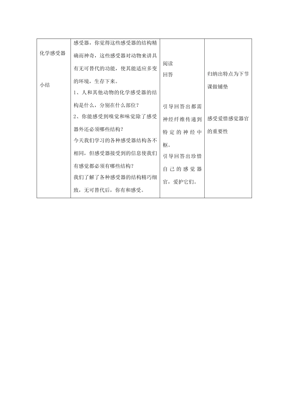 高中生物 第二册 5.1 动物体对外界信息的获取教案（1）沪科版-沪科版高二第二册生物教案_第3页