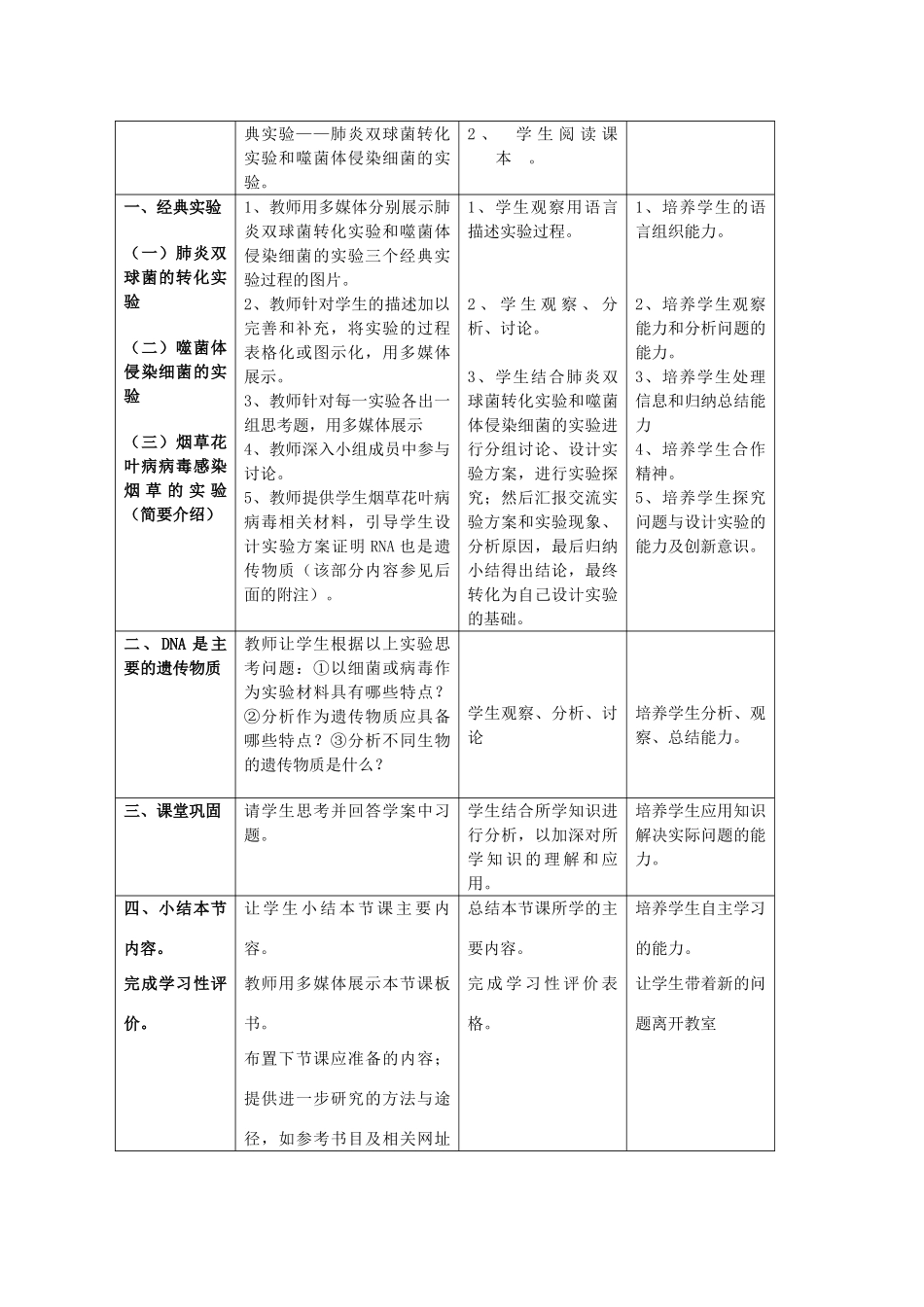 高中生物 6.1《遗传信息》教案（2） 沪科版第二册_第2页