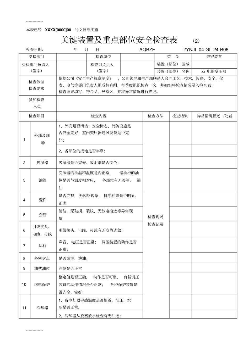 (整理)关键装置重点部位安全检查表_第2页