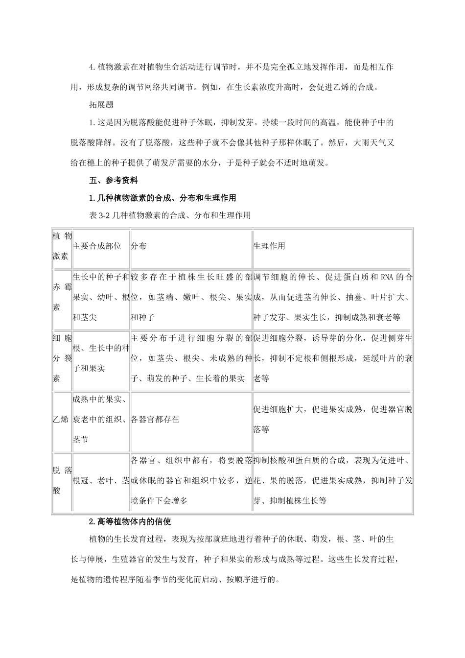 高中生物《其他植物激素》教案5 新人教版必修3_第3页