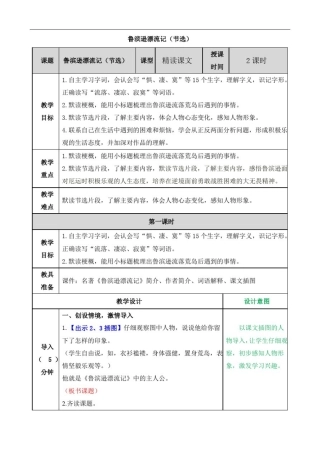 小学语文六年级下册《鲁滨逊漂流记(节选)》精读课文教案