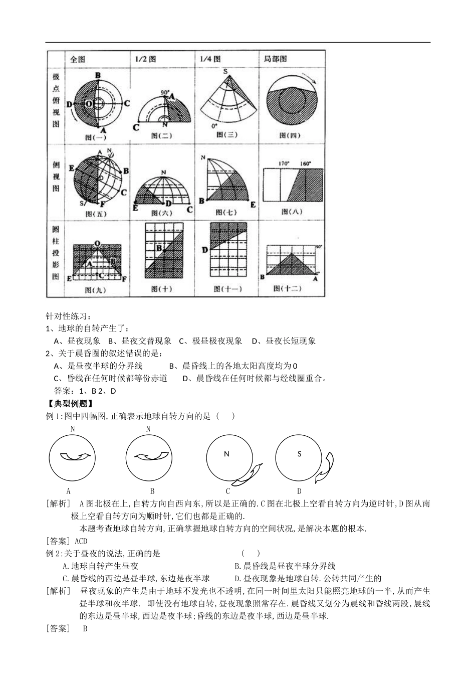 高中地理：1.2《地球自转的地理意义》（第一课时）（鲁教版必修I）_第2页