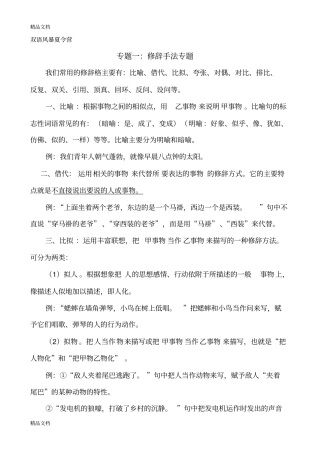 修辞手法专题doc资料