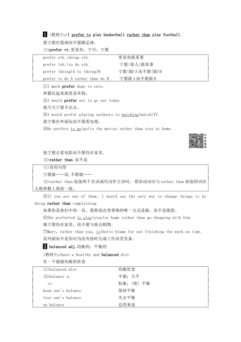 高中英语 Unit 2 Sports And Fitness Section Ⅱ Language Points（Ⅰ）（Topic Talk  Lesson 1）讲义 北师大版必修1-北师大版高一必修1英语教案_第3页