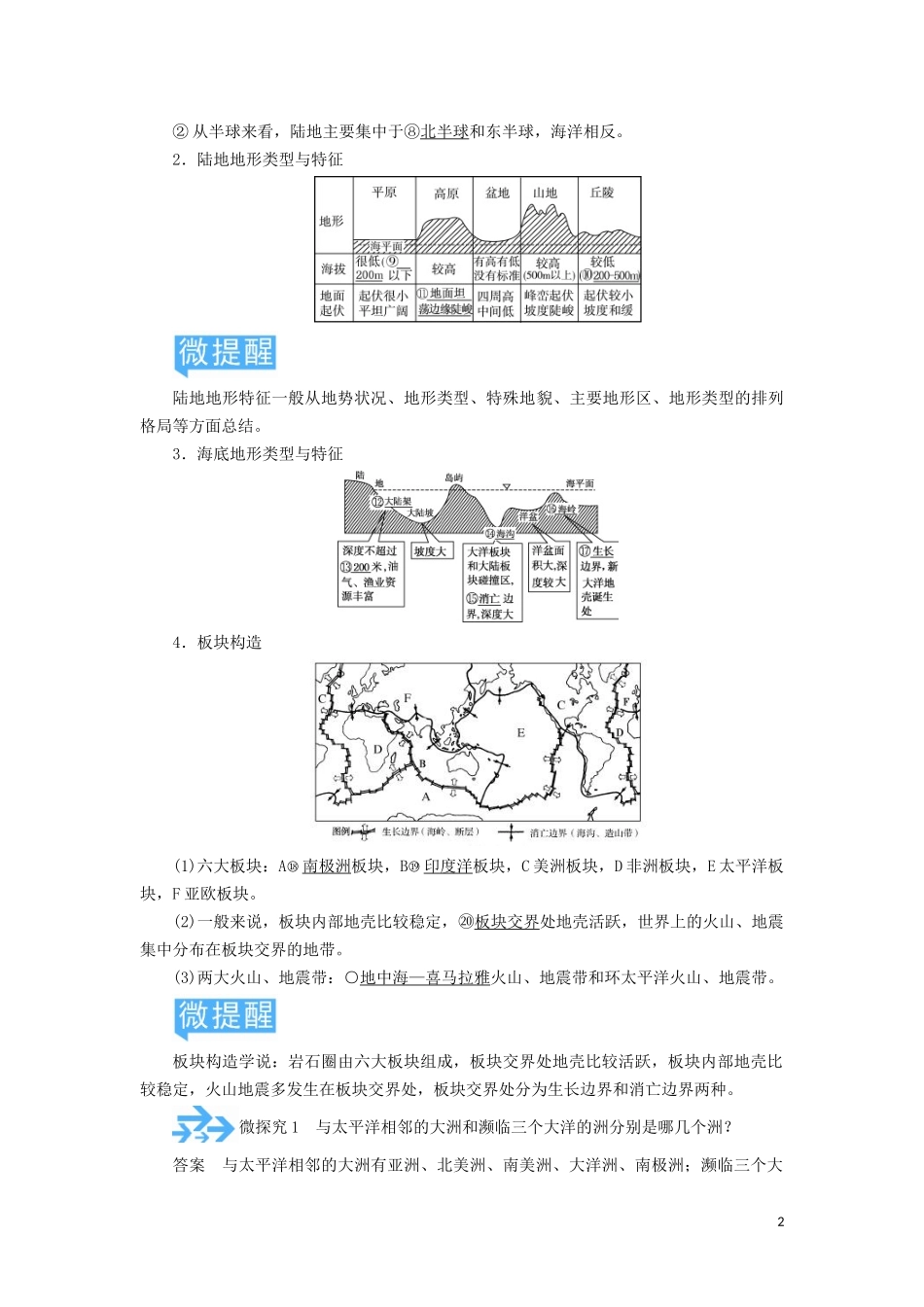 高考地理总复习 第十七章 世界地理 第一节 世界地理概况讲义（含解析）新人教版-新人教版高三全册地理教案_第2页