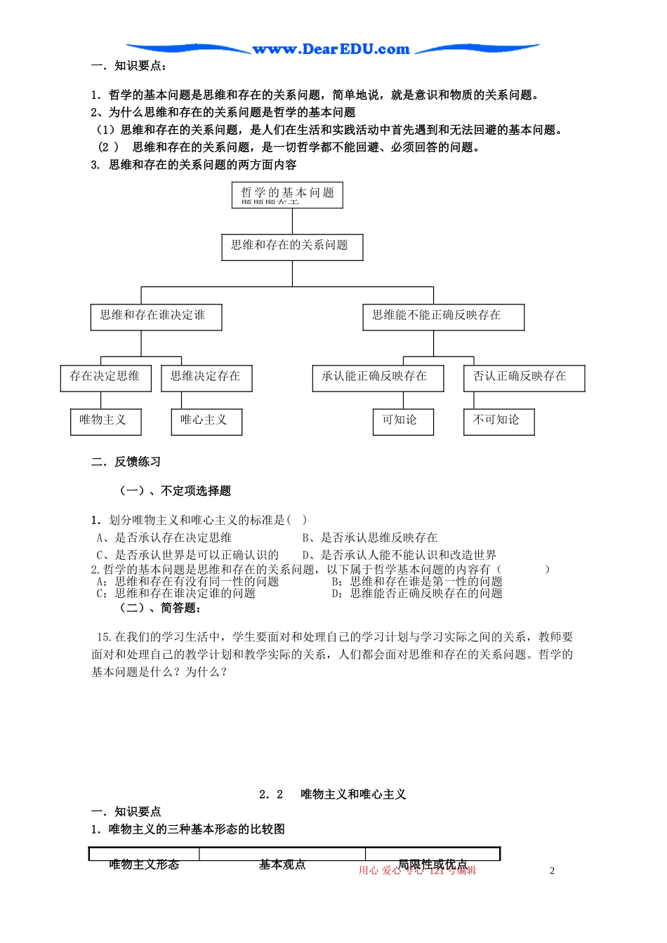 高二政治第二课百舸争流的思想教案_第2页