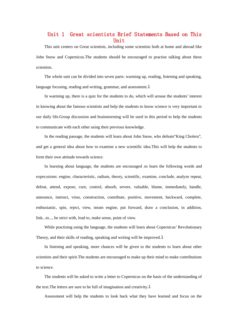 高中英语 Unit 1　Great scientists Period 1优秀教案 新人教版必修5_第1页