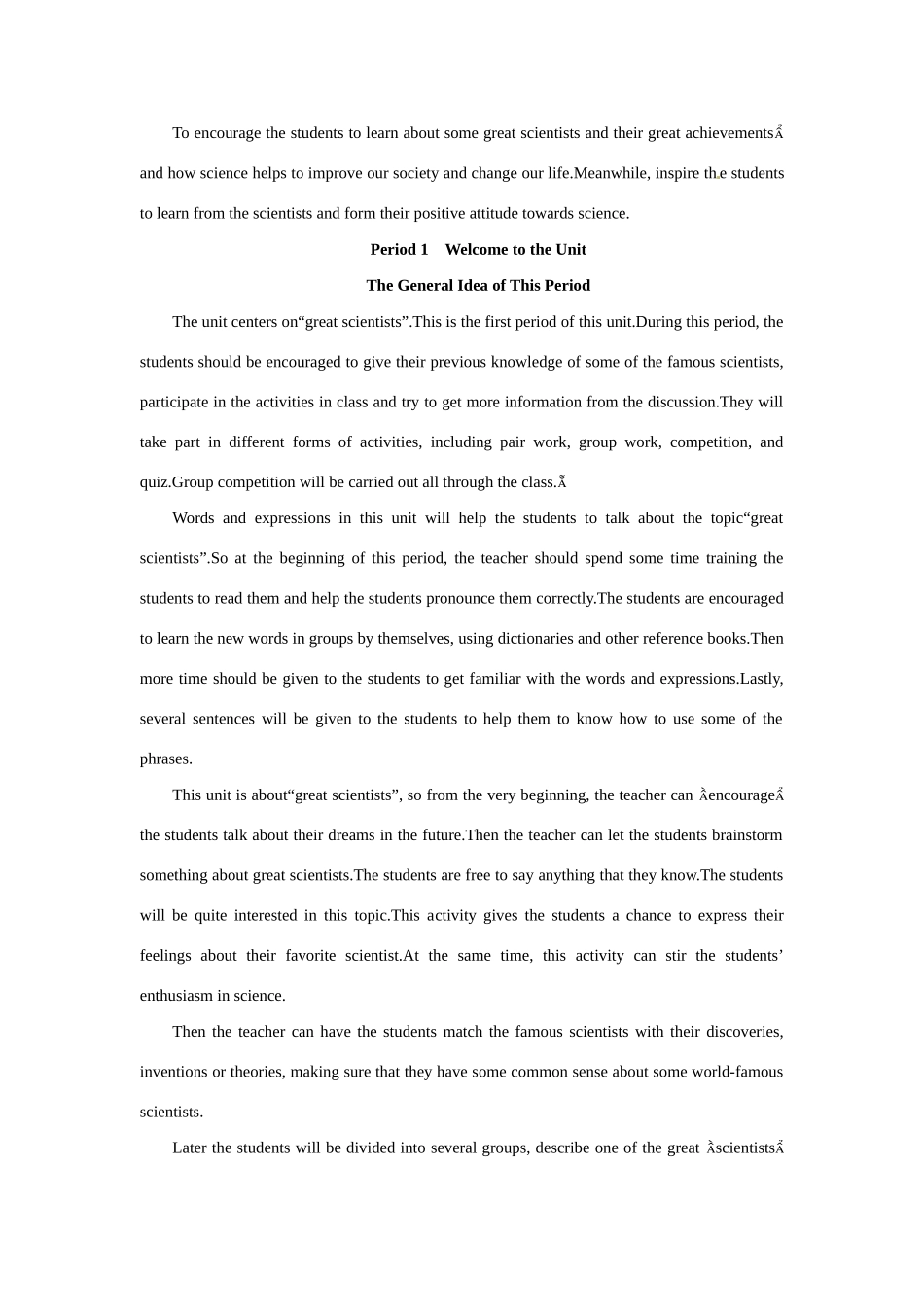 高中英语 Unit 1　Great scientists Period 1优秀教案 新人教版必修5_第3页