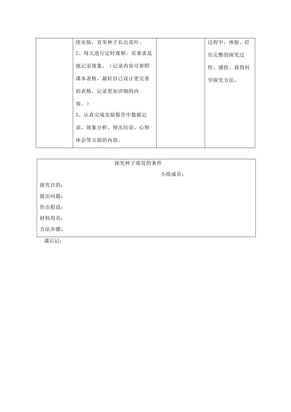 七年级生物上册 5.1 探究种子萌发的条件教案 苏教版_第3页