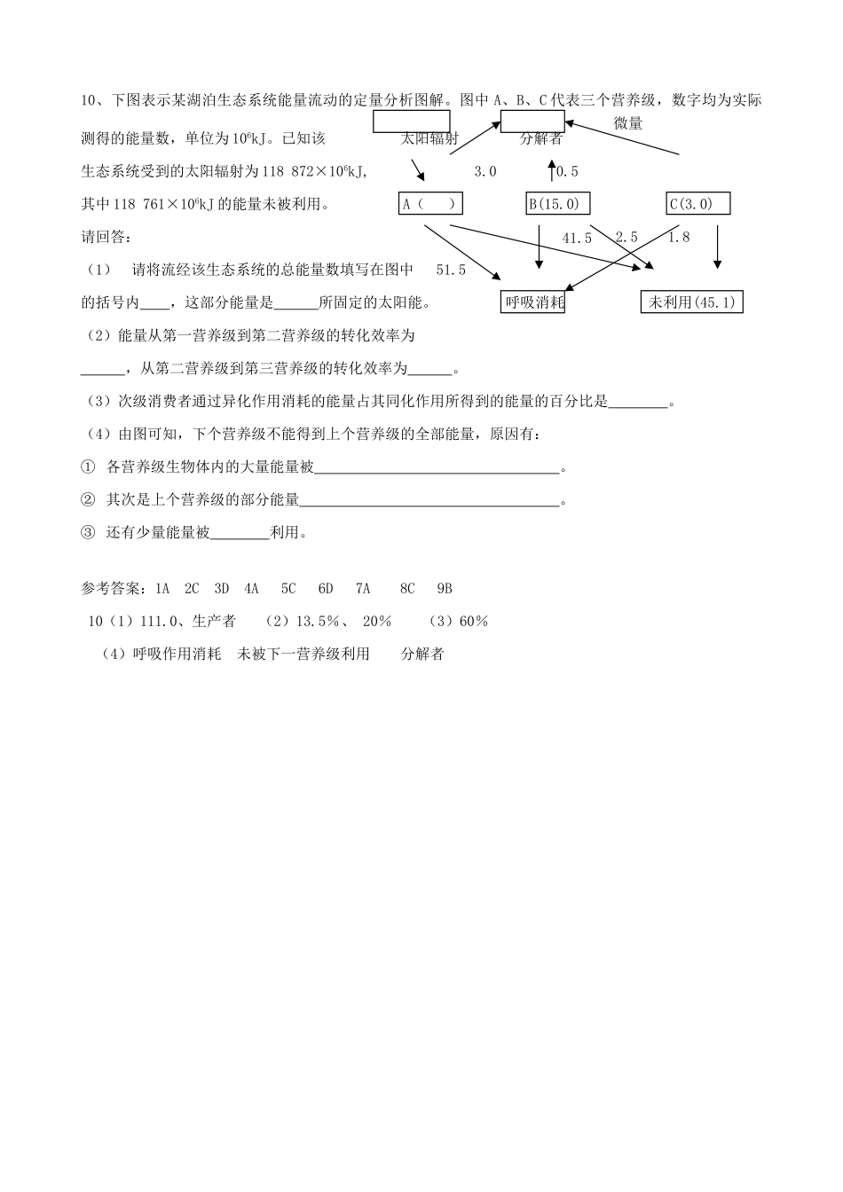 高中生物生态系统的能量流动教案3新课标 人教版 必修3_第3页
