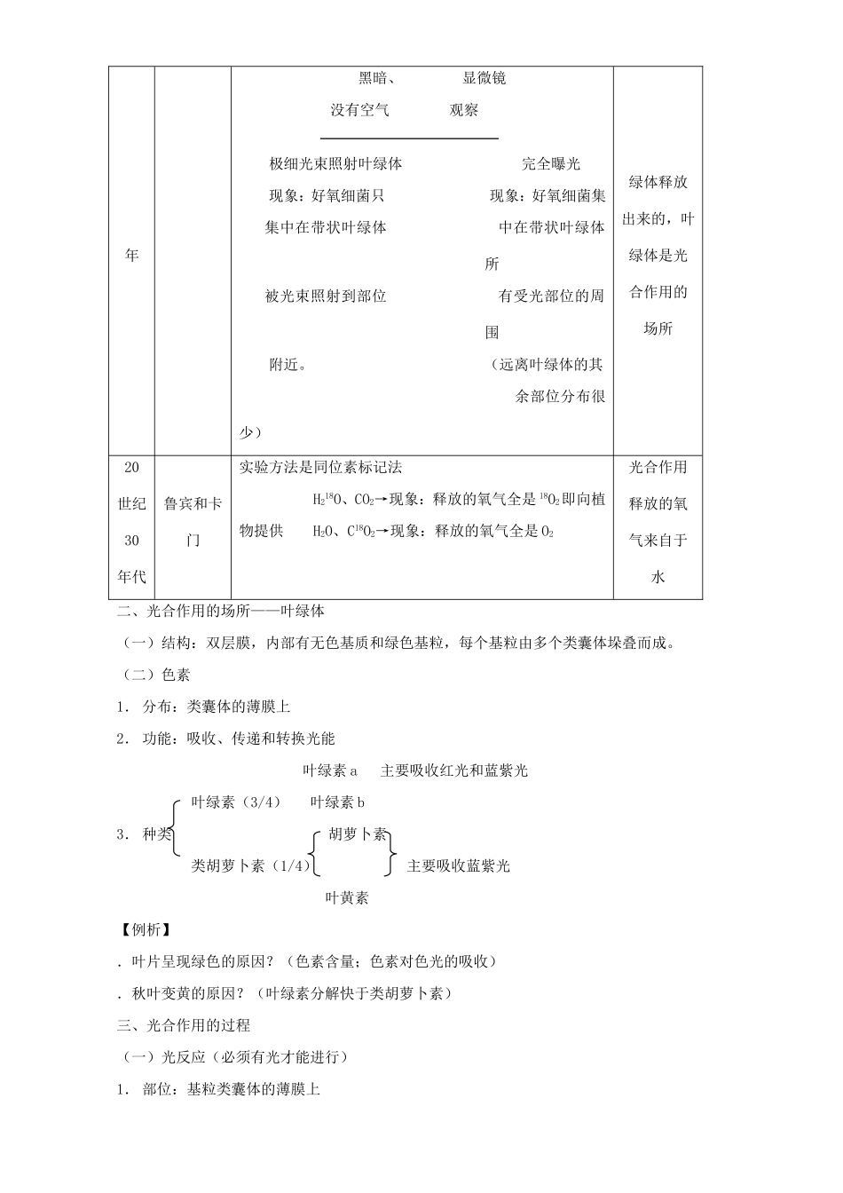 高中生物 光合作用4教案 浙科版必修1-浙科版高中必修1生物教案_第2页