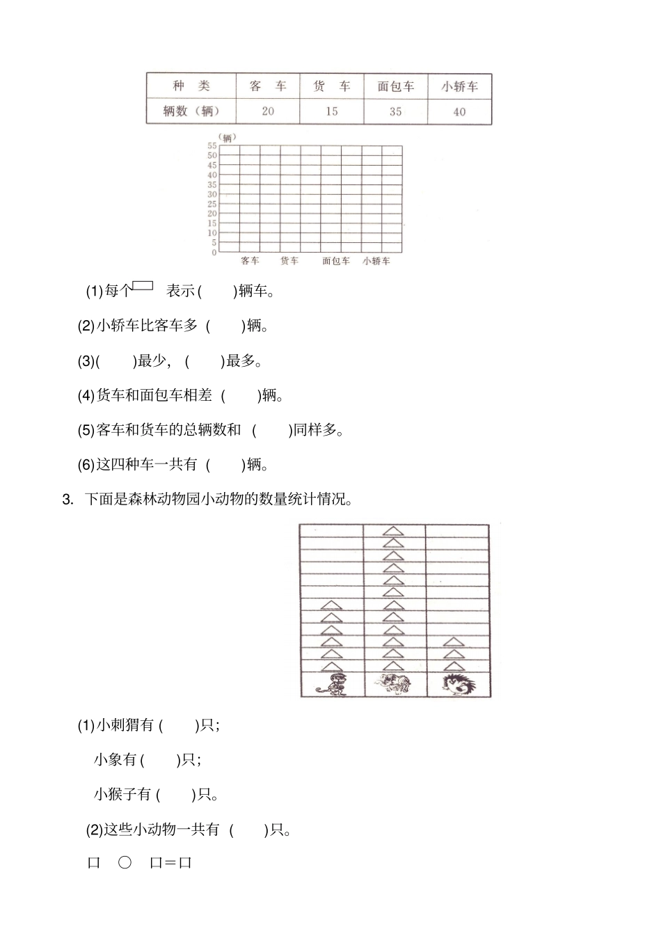 小学二年级数学下册《数据收集整理》综合练习题_第2页