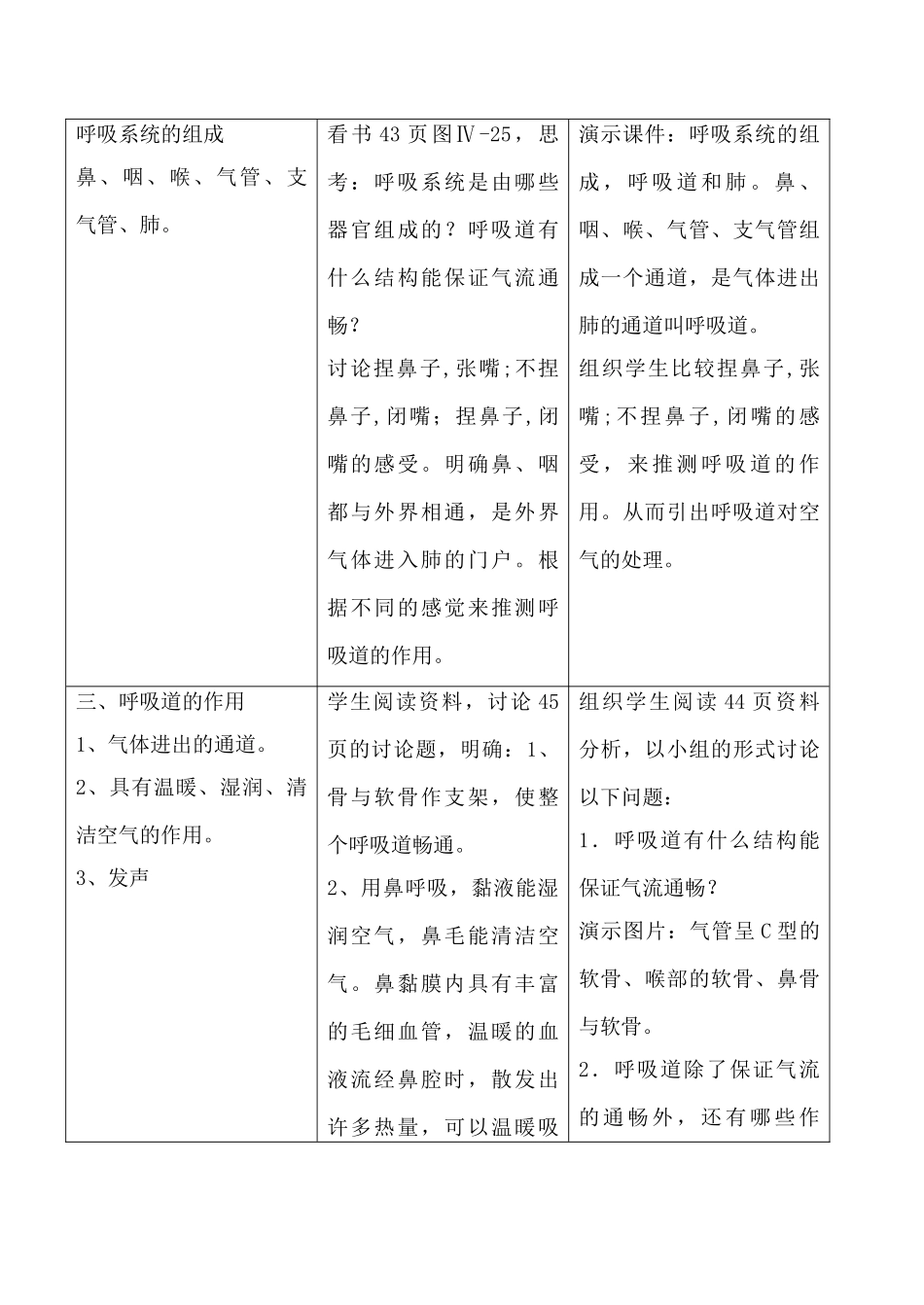 鲁科版八年级生物呼吸道对空气的处理教案_第2页