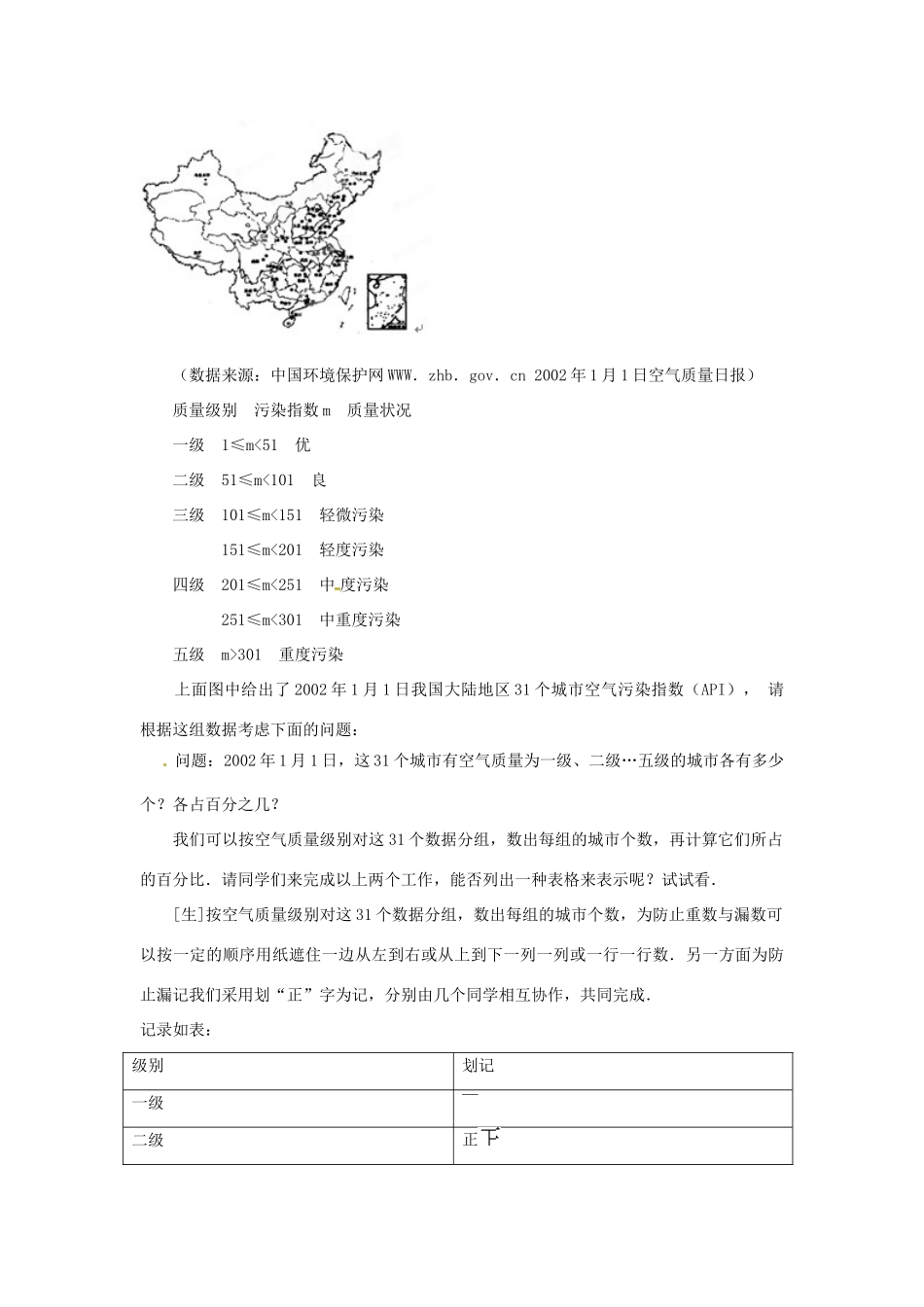 内蒙古巴彦淖尔市乌中旗二中八年级数学 12．1．1 条形图与扇形图 教案 人教新课标版_第2页