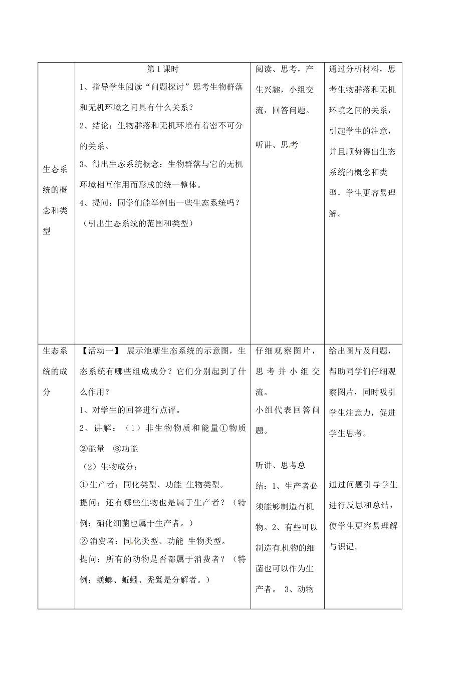 高中生物 第五章 生态系统及其稳定性 5.1 生态系统的结构教案 新人教版必修3-新人教版高二必修3生物教案_第3页