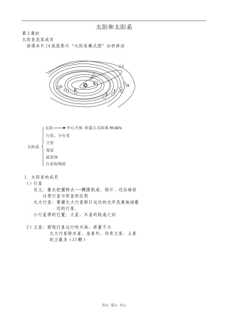 高中地理太阳和太阳系(2)人教版选修一
