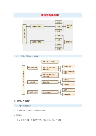 高中地理：1.4《地球的圈层结构》教案（新人教版必修1）