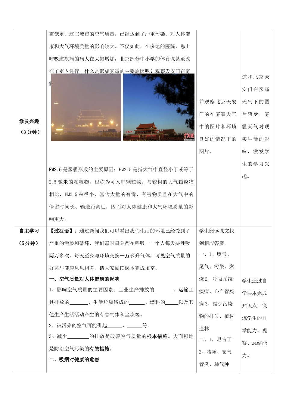 七年级生物下册 3.2.3 呼吸保健与急救教案 （新版）济南版_第2页