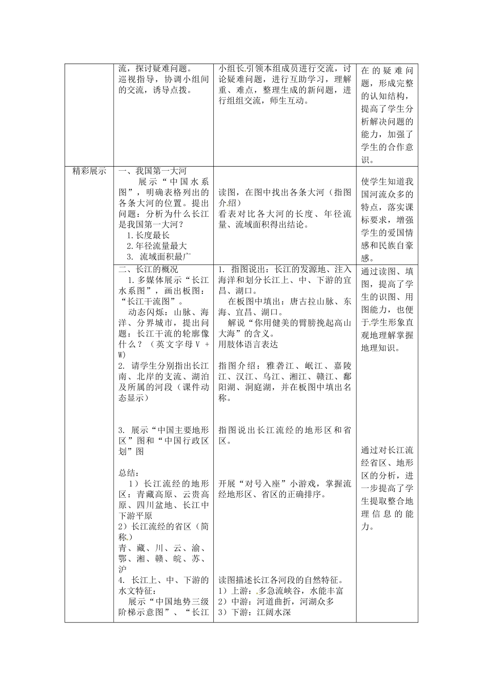 山东省滕州市洪绪中学八年级地理上册《2.3 河流和湖泊》（第2课时）教案 商务星球版_第2页