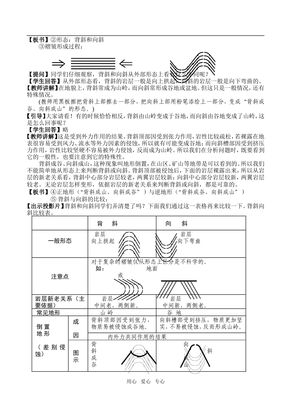 高中地理4.2　山岳的形成教案1人教版必修1_第2页