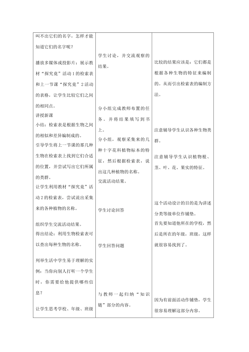七年级生物上册《4.2 练习对生物进行分类》教案1 翼教版_第2页