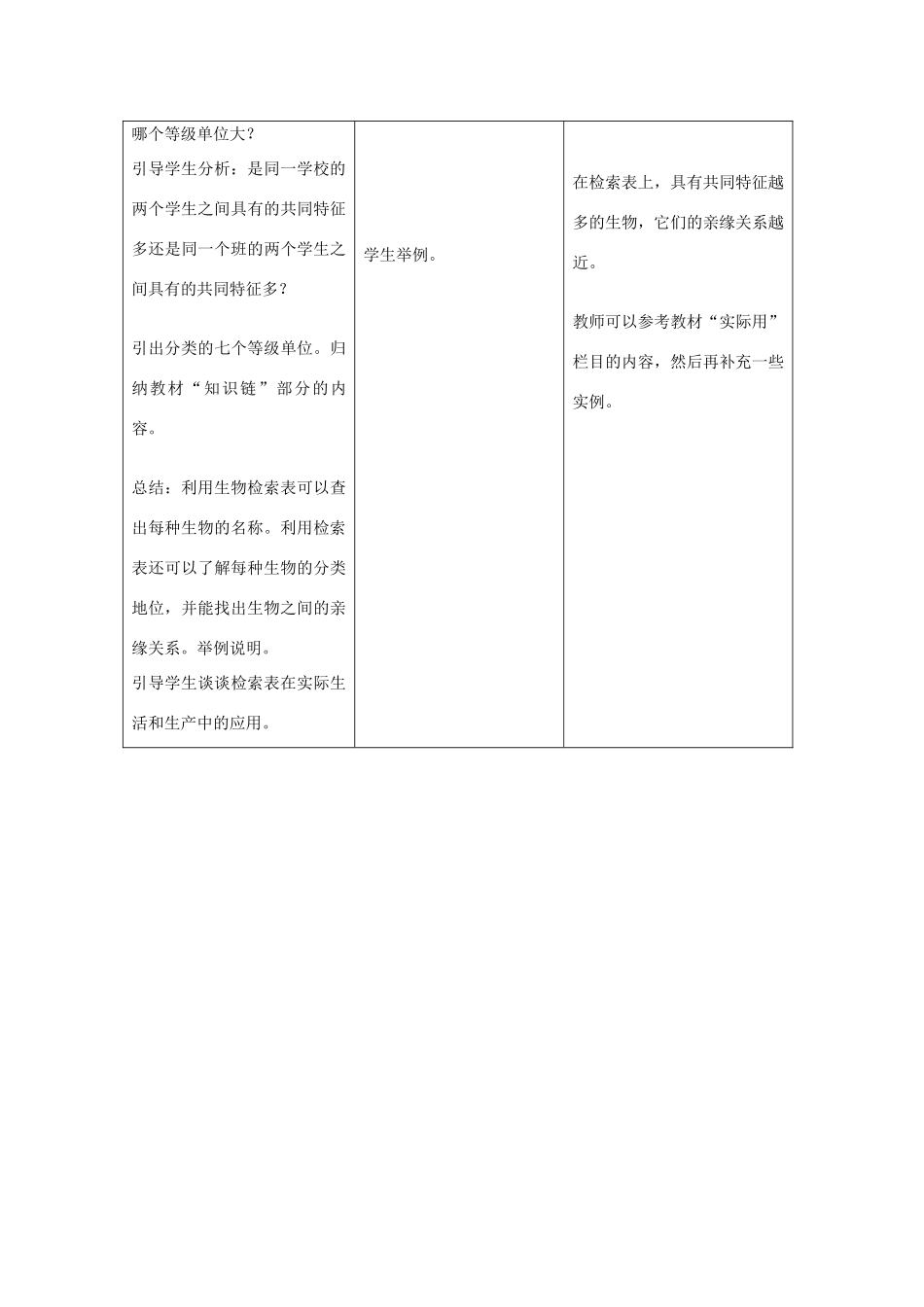 七年级生物上册《4.2 练习对生物进行分类》教案1 翼教版_第3页