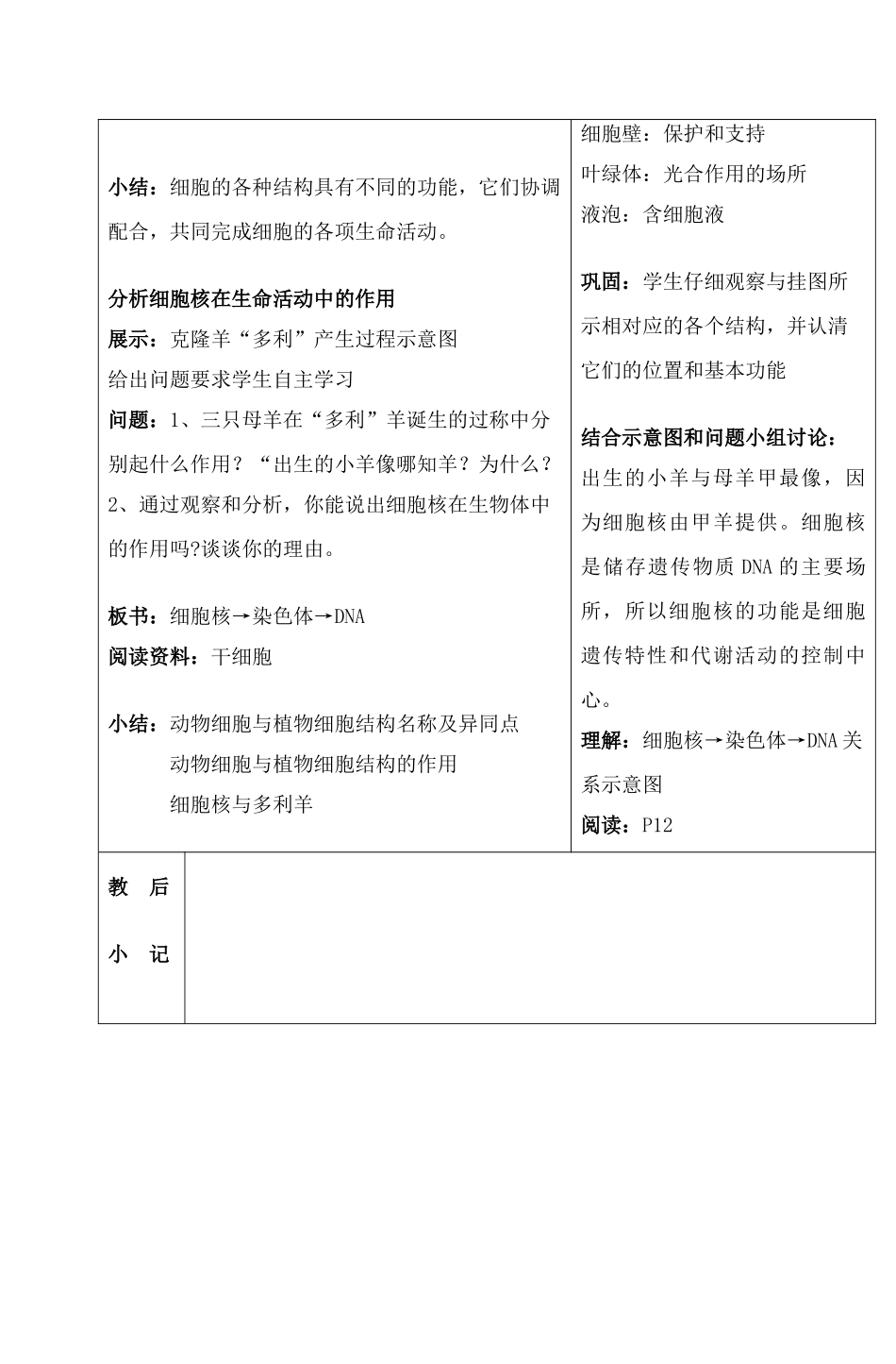 七年级生物下册 第七章第1节 生物体的基本结构教案（2）苏教版_第3页