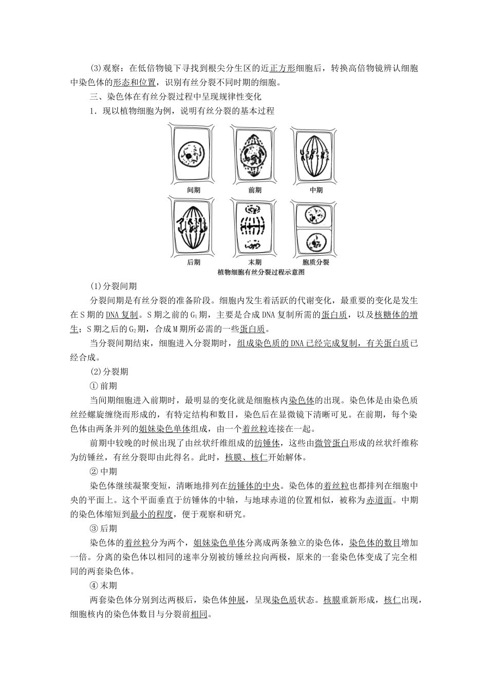 高中生物 第4章 细胞的生命历程 第1节 细胞通过分裂增殖教案 浙科版必修第一册-浙科版高中第一册生物教案_第2页