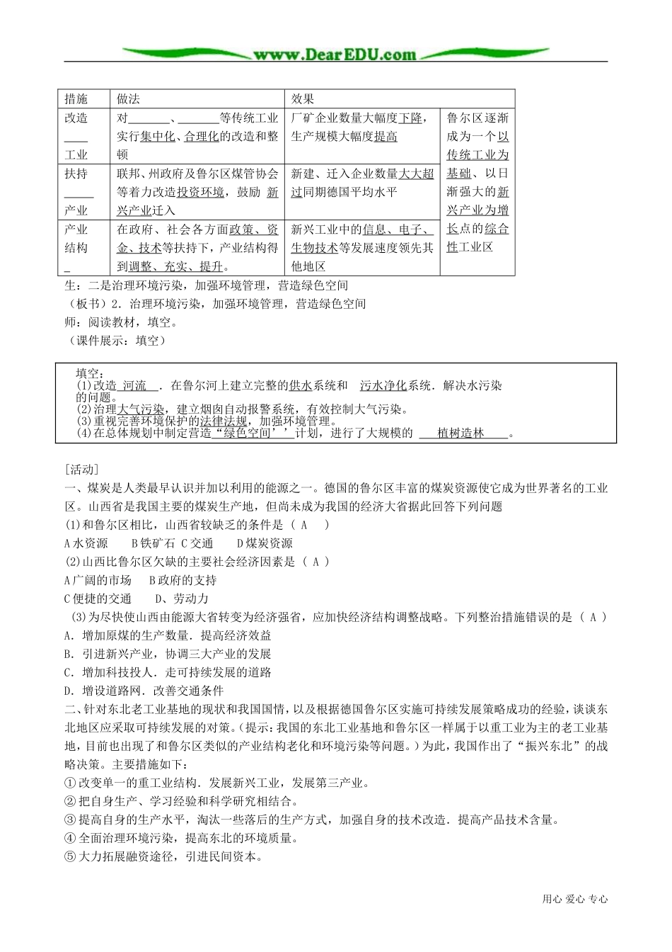 高中地理必修3资源开发与区域可持续发展 鲁尔区例_第3页