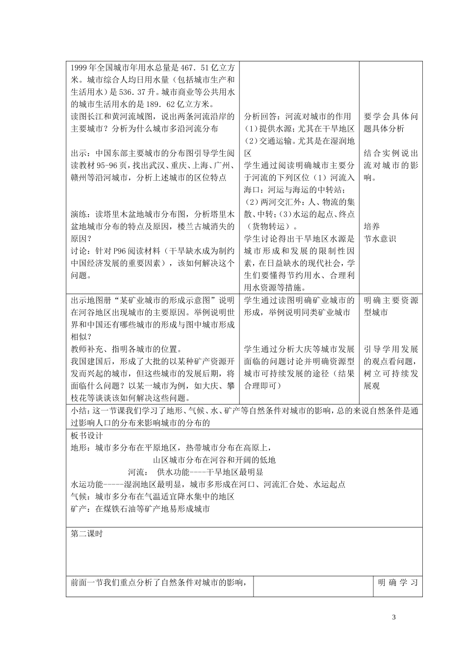 《自然条件对城市及交通线路的影响》教案（2）_第3页