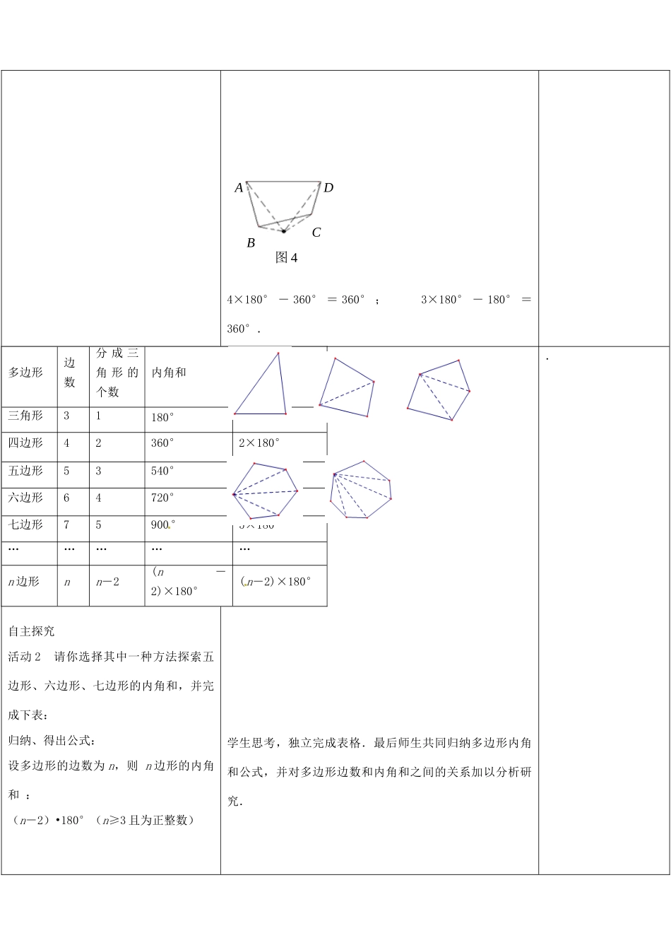 七年级数学下册 7.5 多边形的内角和与外角和教案2 （新版）苏科版-（新版）苏科版初中七年级下册数学教案_第3页