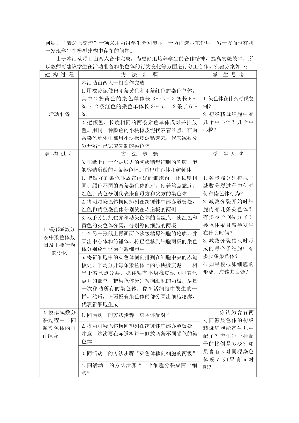 高中生物 减数分裂和受精作用 第3课示范教案 新人教版_第2页