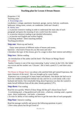 北师版英语必修2 Unit 6 Lesson 4 Dream houses 6