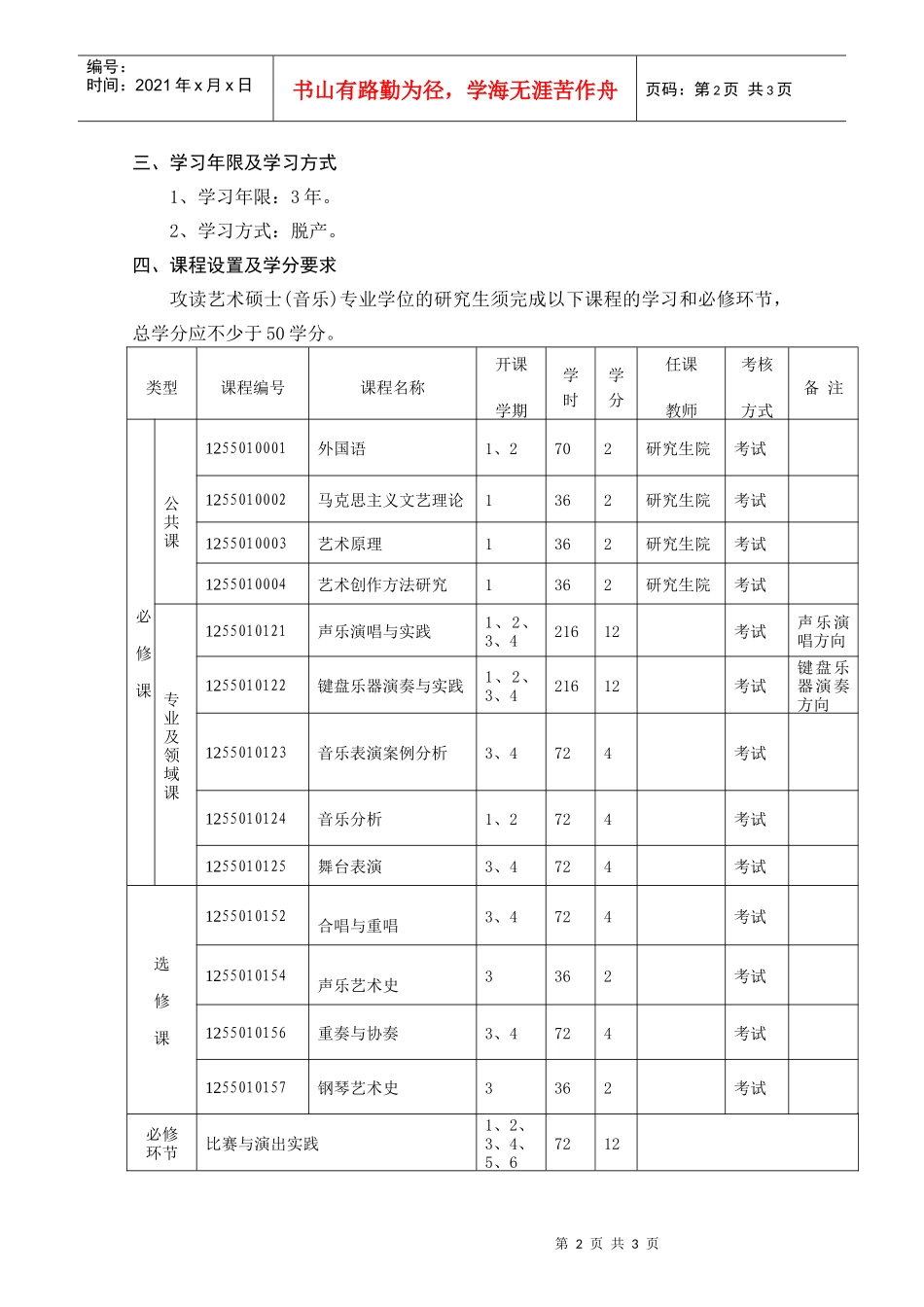 ⅩⅩⅩⅩⅩ领域农业推广硕士培养方案_第2页