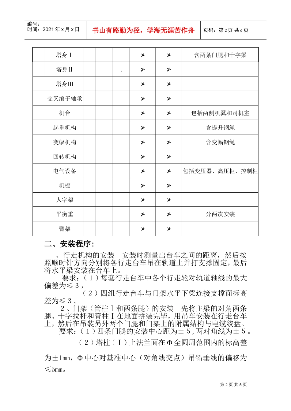 MQ600B-10T30T门机安装施工组织设计方案(DOC9页)_第2页