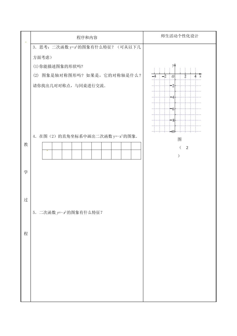 九年级数学下册《6.1 二次函数》教案2 苏科版-苏科版初中九年级下册数学教案_第2页