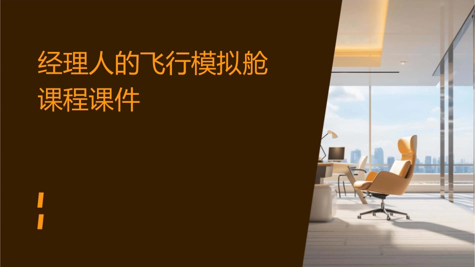 经理人的的飞行模拟舱课程课件_第1页