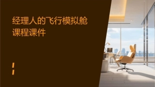 经理人的的飞行模拟舱课程课件