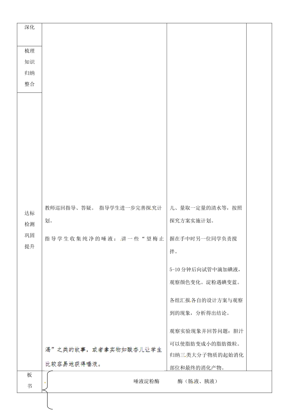 山东省临沂市蒙阴县第四中学七年级生物下册 4.2.2 消化和吸收教案2 （新版）新人教版_第2页