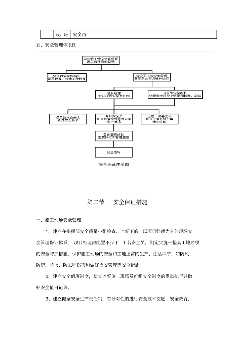 安全生产管理具体组织实施方案及保证措施_第3页