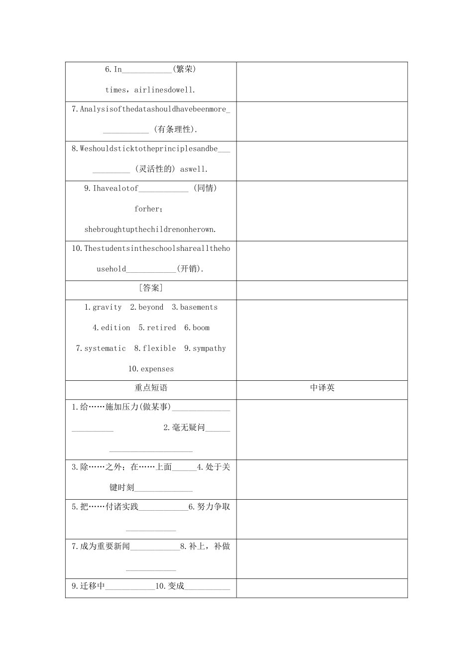 （新课标）高考英语一轮总复习 Unit 1 Building the future Unit 2 People on the move教案 牛津译林版选修10-牛津版高三选修10英语教案_第2页