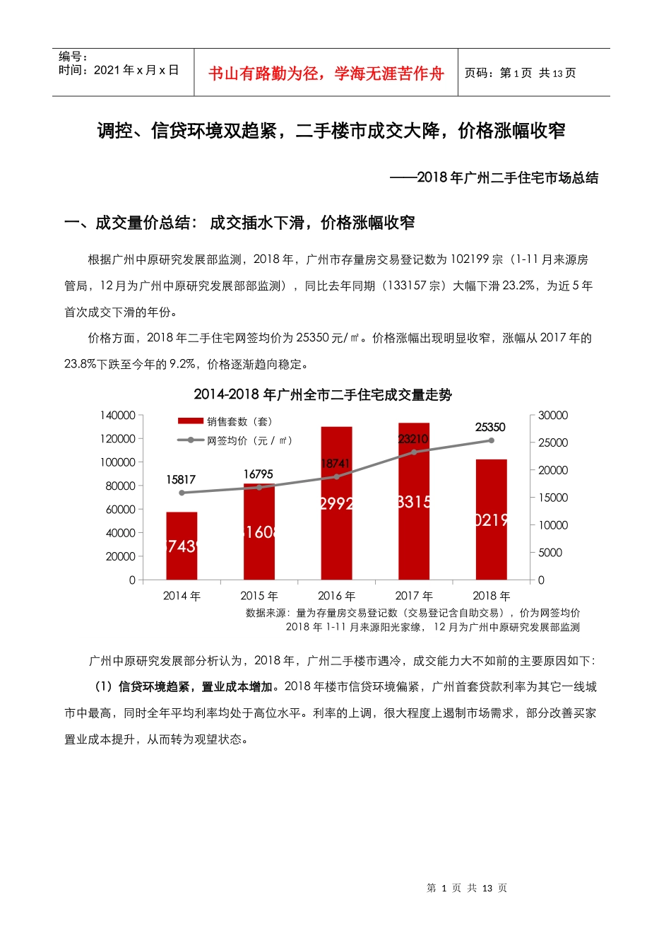 2018广州二手住宅年报中原(DOC13页)_第1页
