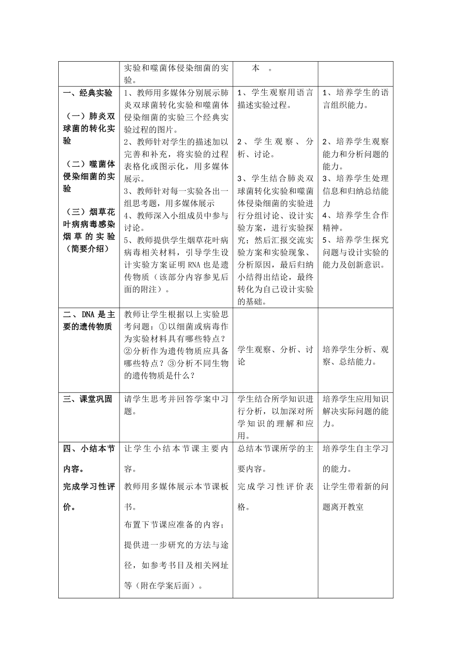 高中生物《遗传信息》教案2 沪科版第二册_第2页