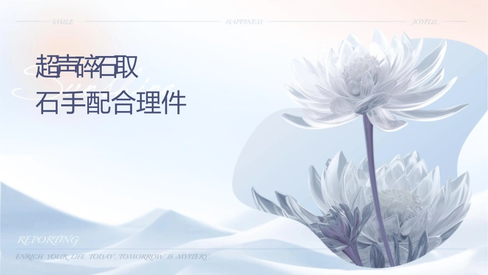 经皮肾镜超声碎石取石手术配合护理课件_第1页