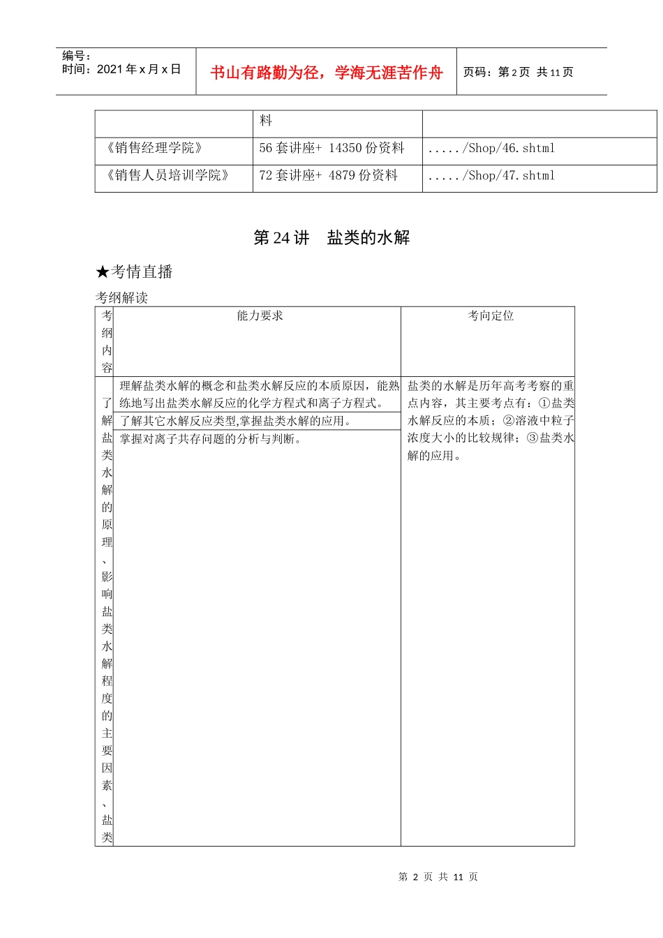 化学考点之盐类的水解_第2页